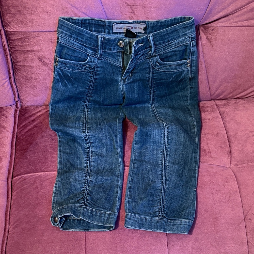 Blue Denim Capri Jeans